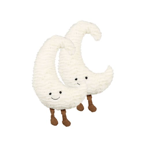 Conjunto de 2 cojines infantiles accesorio decorativo dormir luna almohada  suave 21 x 40 cm blanco