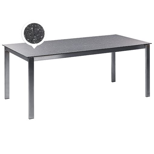 Mesa de centro moderna elevable 100 x 50 x 45, color: plomo-cristal negro