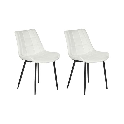 Set de 2 Sillas de Comedor Modernas de Terciopelo Patas de Metal