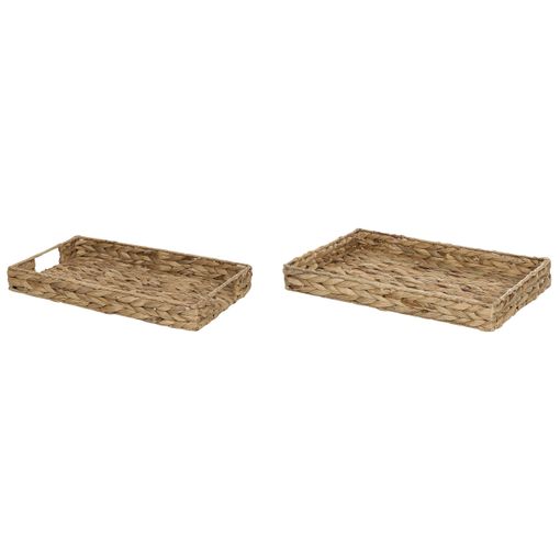 Conjunto de 2 bandejas decorativas de jacinto de agua claro KONTUM