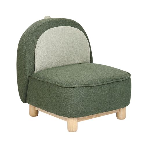 Sillon Infantil Convertible A Cama De Espuma Dinosaurios Color Verde