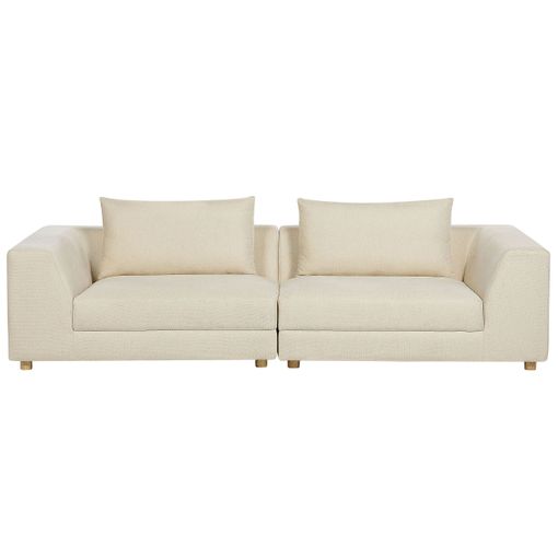 Sofá Tapizado 3 Plazas Cómodo Acogedor Acolchado Reposabrazos Sala De Estar  Moderno Beige Lermon - Beige con Ofertas en Carrefour