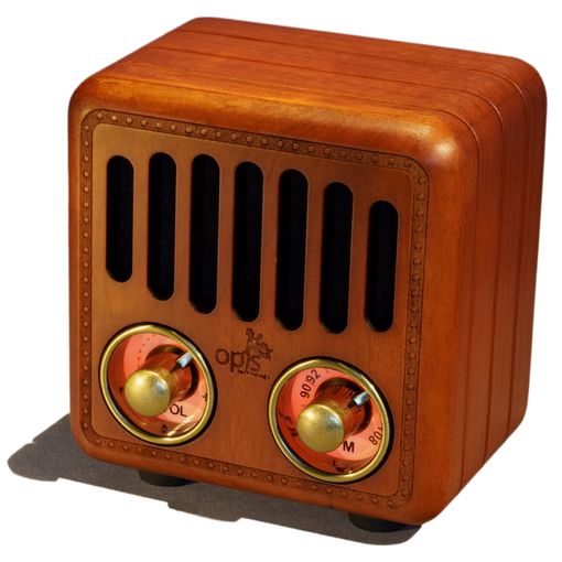 Altavoz Bluetooth retro de radio vintage, radio FM de madera