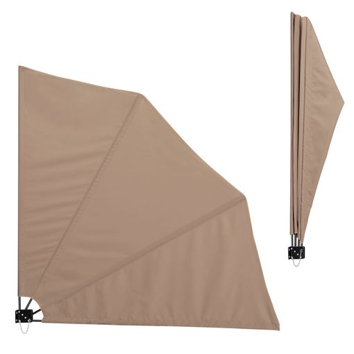 Toldo Lateral Retráctil para Balcón y Terraza, Protección de la intimidad,  180 x 300cm, Beige