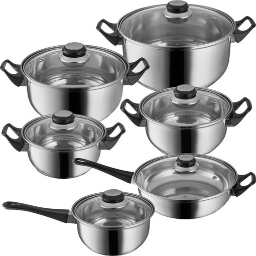 Batería De Cocina Acero Inoxidable, 8 Piezas, Inducción, Tapas Cristal,  Todo Tipo De Cocinas Acero Inoxidable Florina Claude con Ofertas en  Carrefour