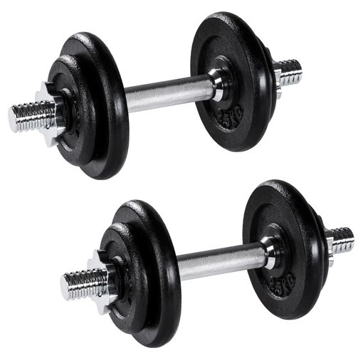 SET MANCUERNAS X PAR + 10 KG EN DISCOS (4 X 2,5 KG)