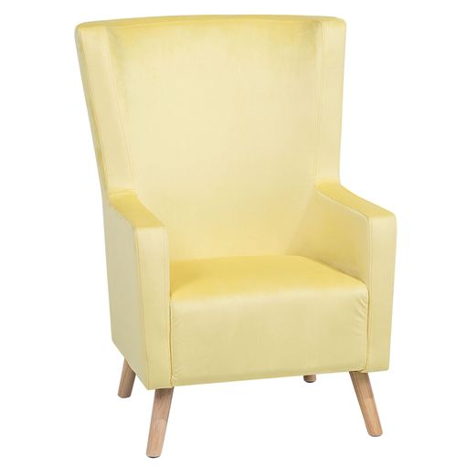 Sillón De Terciopelo Amarillo Oneida
