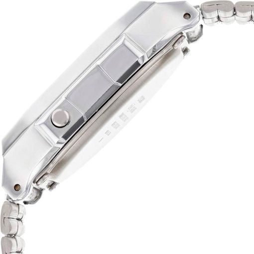 Reloj De Pulsera Casio A168 Digital Para Unisex Color Plateado Correa Acero Inoxidable