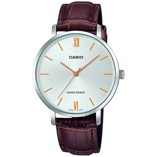 Reloj De Pulsera Casio Ltp vt01 Anal gico Para Mujer Color Marron