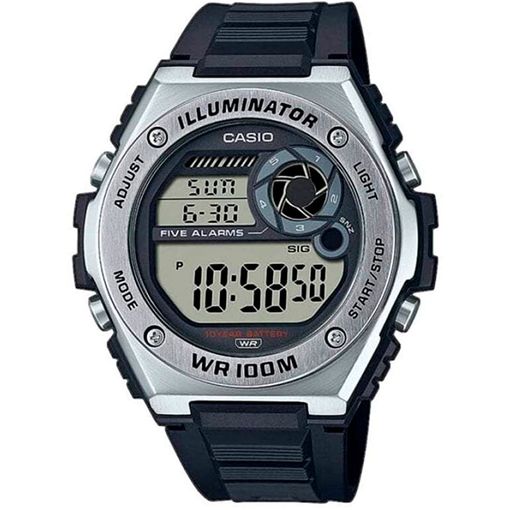 Casio Reloj digital de cuarzo para hombre con correa de resina