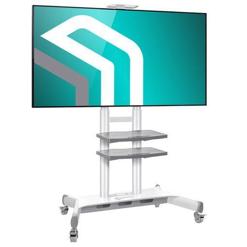 UNHO Soporte TV con Ruedas para 32-65 Pulgadas con Estantes de Altura  Ajustable VESA 600x400