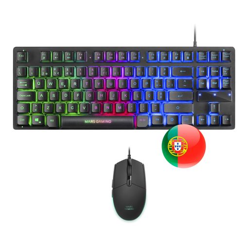 Mars Gaming Mkrevopt, Teclado Rgb H-mech Compacto Tkl Y Pad