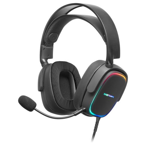 Mars Gaming Mhax Negro, Auriculares Gaming Rgb Multiplataforma Con