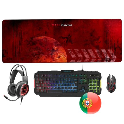 Mars Gaming Mcprgb2pt, Combo Teclado, Ratón, Alfombrilla Xxl Y Cascos,  Idioma Portugués con Ofertas en Carrefour