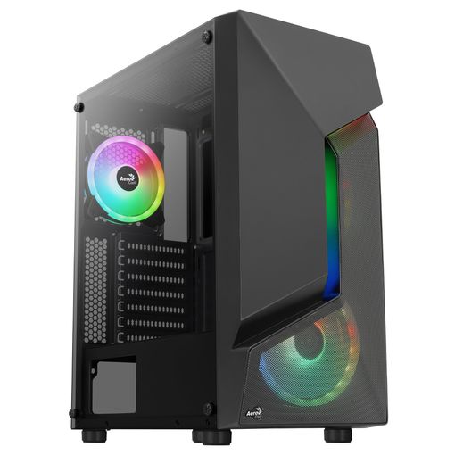 Aerocool Miragebk, Caja Pc Atx, Panel Frontal Led, Cristal Templado,  Ventilador Argb 12cm con Ofertas en Carrefour