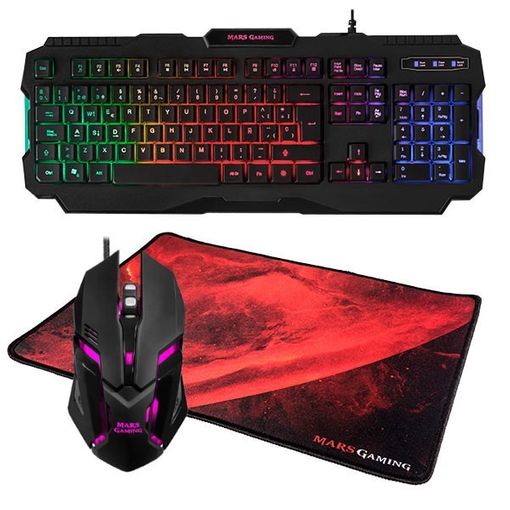 Combo teclado, raton, auricular y alfombrilla gaming xtrike me