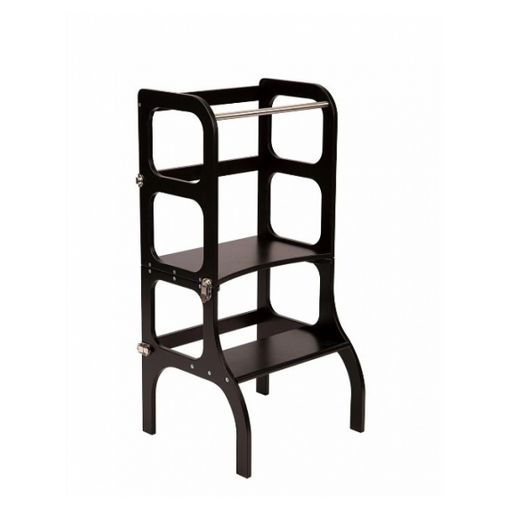 Torre De Aprendizaje - Mesa "step'n'sit". Cierres Negro/plata S