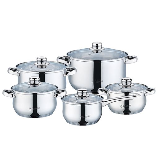 Maestro Mr-2020-6m Batería De Cocina Acero Inoxidable, 6 Piezas