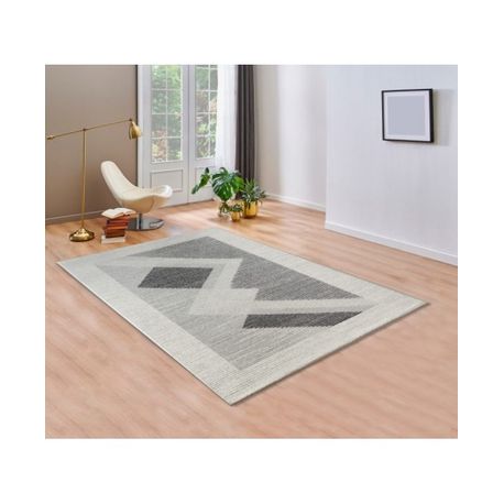 Alfombra de salón Grande,Geometría Gris Simple modernaAlfombra  Antideslizante para el hogar, Felpudo Cuadrado，200X300(79X119inch) :  : Hogar y cocina