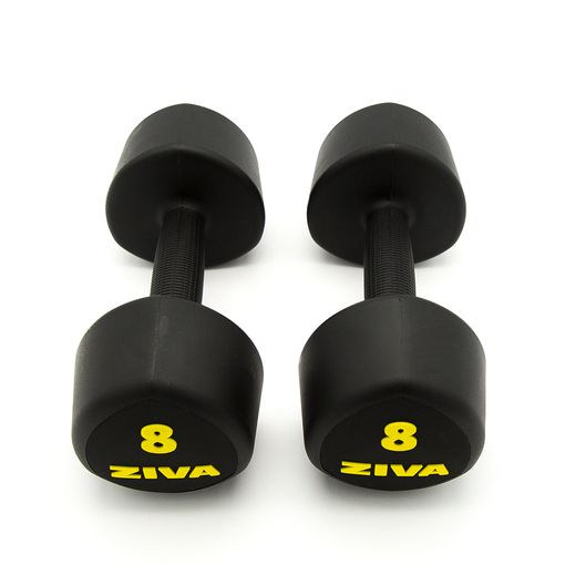 2 Mancuernas De 8 Kg Ziva Classic Studio Negras con Ofertas en