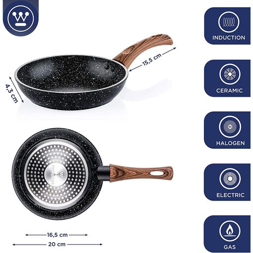 Sarten Antiadherente Westinghouse - 20 Cm Sartén Inducción Vitroceramica -  Edición Especial.. con Ofertas en Carrefour