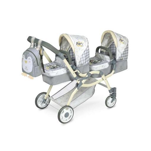 CARRO MUÑECAS GEMELAR PLEGABLE SKY 3 EN 1 DE DECUEVAS TOYS