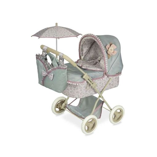 Carrito de muñecas reborn plegable con sombrilla