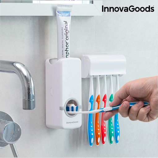 Dispensador De Pasta Dental Con Soporte Para Cepillos Innovagoods