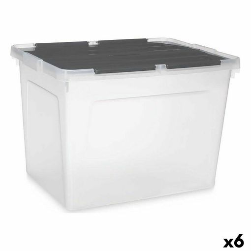 Caja de Almacenaje con Tapa Blanco Plástico 19 L 28 x 22 x 39 cm