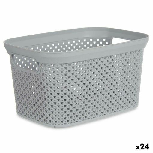 Cesto para la Ropa Gris Plástico 3 L 16,5 x 12,5 x 23 cm (24 Unidades) 