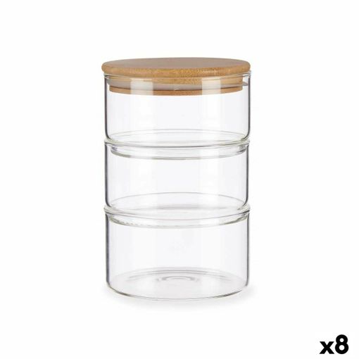 Tupper de 2,5 L de cristal redondo con tapa blanca - 1 unidad por 4,95 €