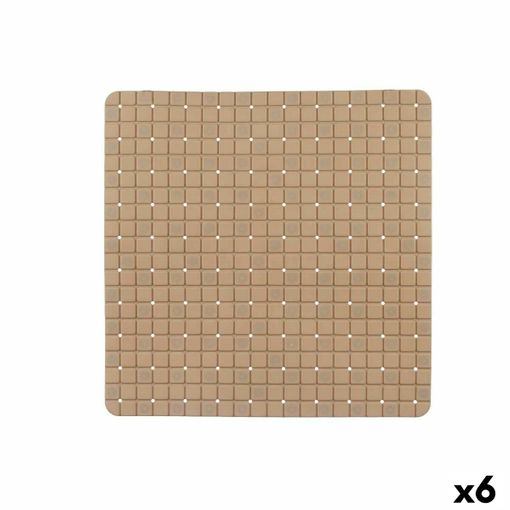 Alfombrilla Antideslizante Para Ducha Cuadros Beige Pvc 67,7 X 38,5 X 0,7  Cm (6 Unidades) con Ofertas en Carrefour