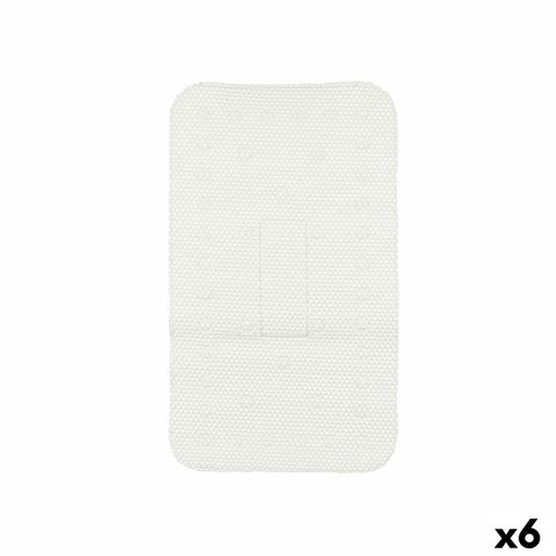 Alfombrilla Antideslizante para Ducha Blanco PVC 68 x 36 x 1 cm (6 Unidades)