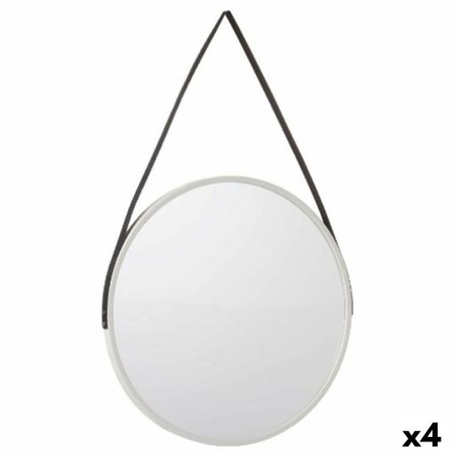 Espejo De Pared Ordona Redondo Aluminio Tamaño Ø 60 Cm - Blanco Mate  [en.casa] con Ofertas en Carrefour