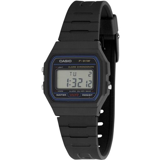 Reloj De Pulsera Casio F-91 Digital Para Hombre Color Negro Correa Goma con  Ofertas en Carrefour