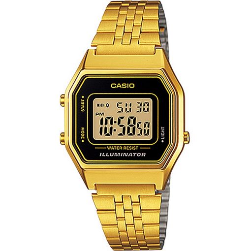 Reloj De Pulsera Casio La-680 Para Mujer Color Dorado Correa Acero Dorado con Ofertas en Carrefour | Ofertas Carrefour Online