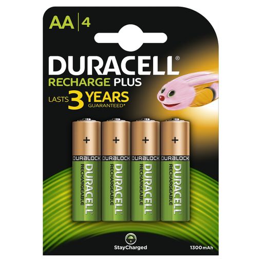 DURACELL PILAS RECARGABLE AAA DE 900 mAh, PACK x 4 UNID. - Infofar System