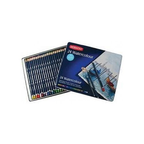 DERWENT WATERCOLOR PENCIL 24 SET TIN - 5010255784520