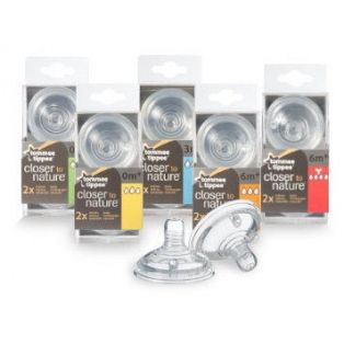  Tommee Tippee Boquilla Closer to Nature, flujo variable, 2  unidades : Bebés