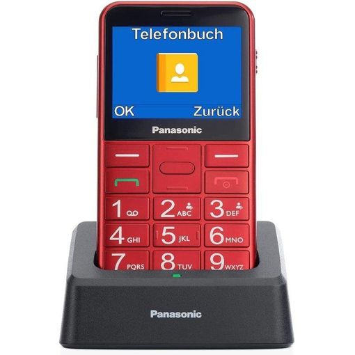 Teléfono Móvil Panasonic Kx-tu155exrn Para Mayores/ Rojo con Ofertas en Carrefour | Ofertas Online