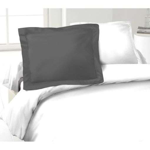 Lovely Home Juego De 2 Fundas De Almohada 100% Algodón 50x70 Cm - Gris  Oscuro con Ofertas en Carrefour