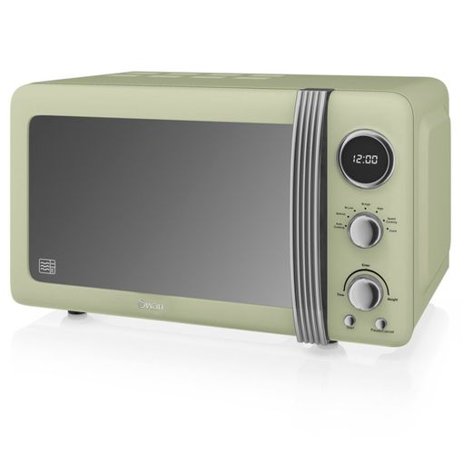 Retro Microondas Digital 20l, 5 Niveles De Potencia, Función Descongelación  Temporizador 60 Min Verde 800w Swan Sm22030gneu con Ofertas en Carrefour