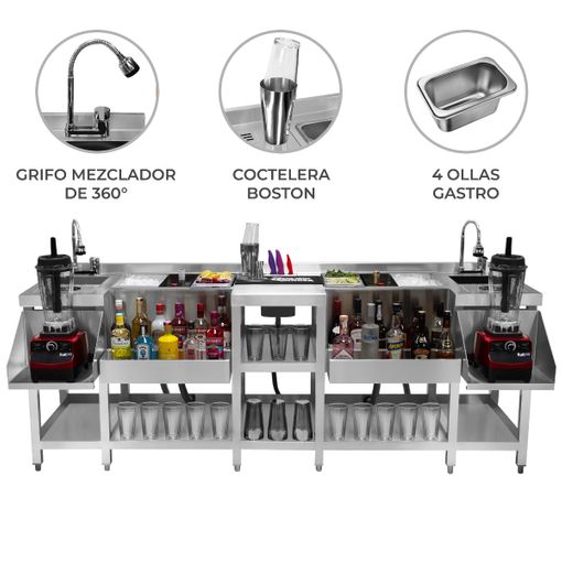 Mezclador de Bebidas - 2 x 2L - 2 Vasos - 2 Velocidades - Maxima