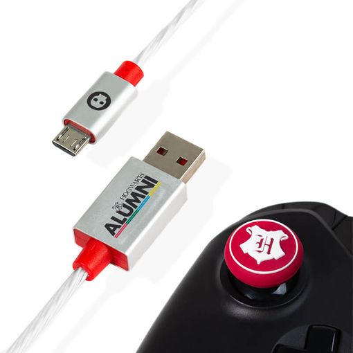 Cable USB PS4 & Xbox One Regreso Al Futuro con LED & Grips