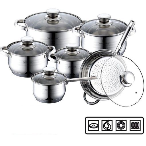 Batería De Cocina Alta Gama Acero Inoxidable 12 Piezas con Ofertas en  Carrefour