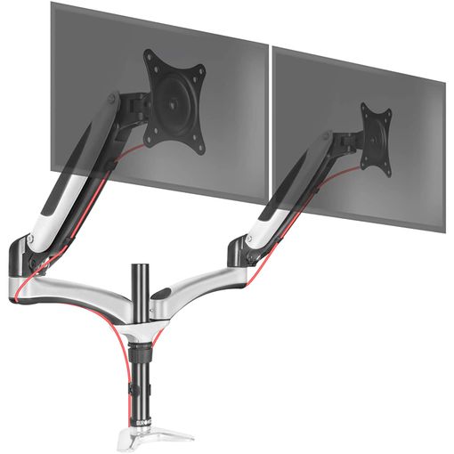 Soporte Doble Monitor Tv Led Lcd Brazo Escritorio 15 A 33