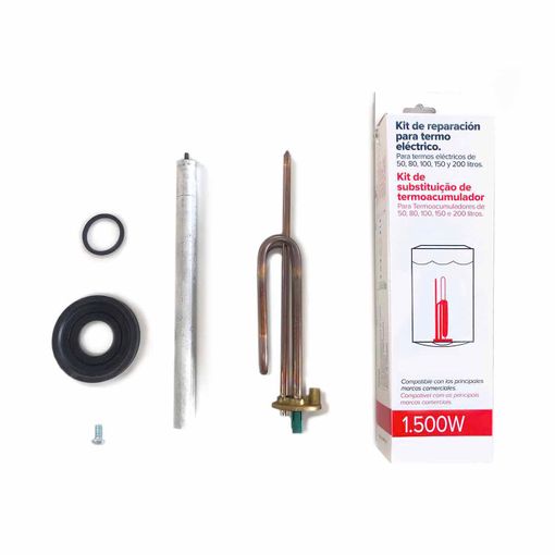 Kit de Recambios para Termos Eléctricos, Resistencia Curva + Ánodo de  Magnesio + Junta de Goma + Tornillo de fijación