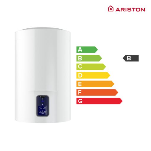 Ariston Lydos R, termo eléctrico 50 litros, Calentador de agua vertical, 48  x 45 x 56, 8cm, color blanco Embalaje Deteriorado