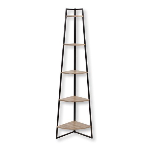 Estantería De Escalera De Madera Metal Homcom 60x30x184,5 Cm-marrón con  Ofertas en Carrefour