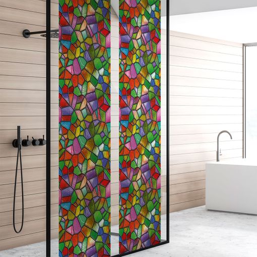 Vinilo opaco y privacidad para ventana 2 metros x 40 cm art déco - adhesivo  de pared - revestimiento sticker mural decorativo
